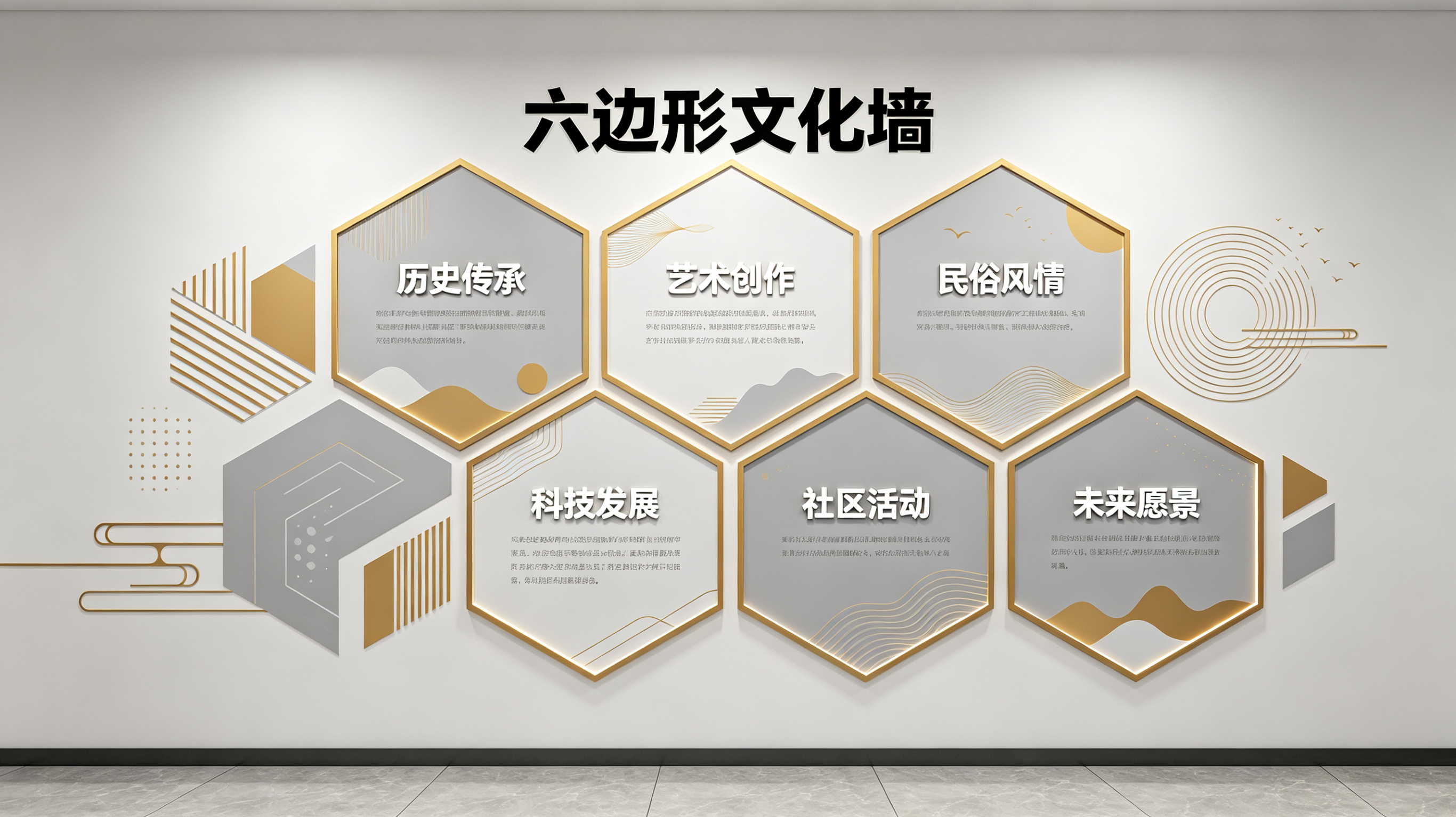 峨山企业文化墙 | 六边形信息美学